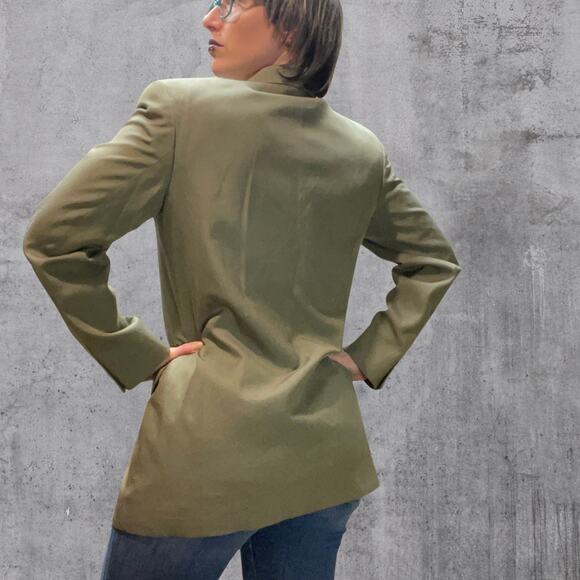 Vintage Women's Blazer Military Army Green - Grunge - 3 Pockets - Women's 6 EUC - Picture 2 of 10